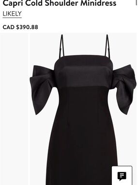 Likely Black Strapless Bow Detail Mini Dress